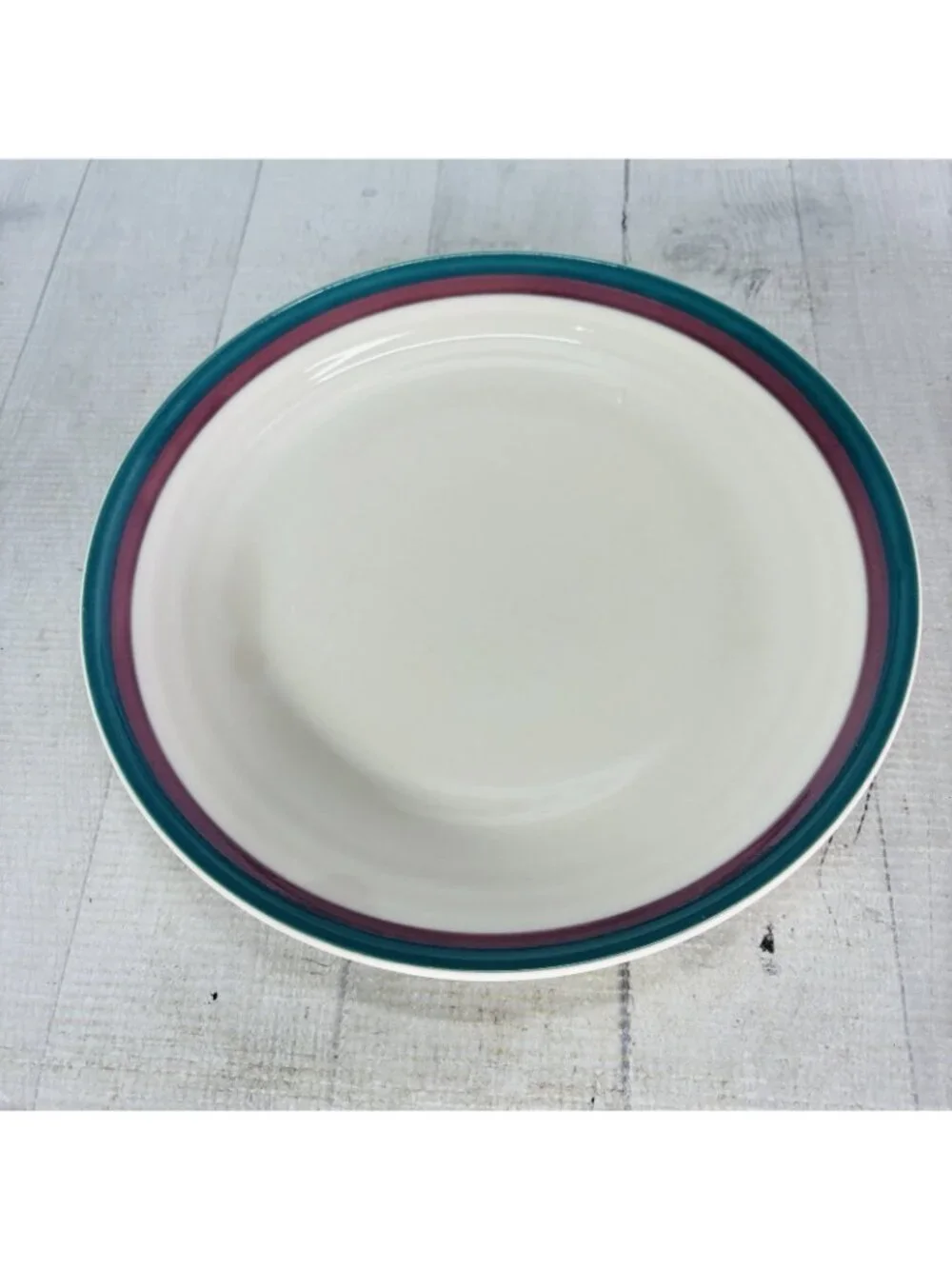 Pfaltzgraff JUNIPER Green Mauve Bands Stoneware 10